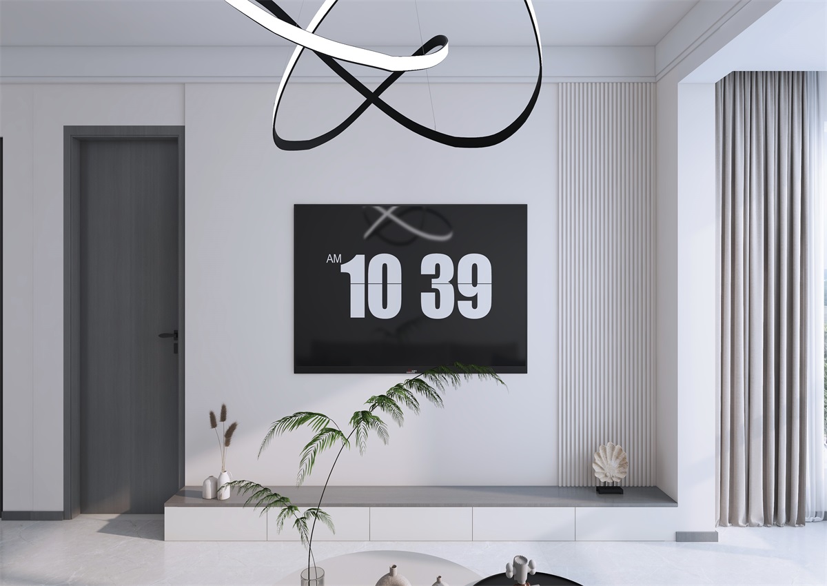 攬秀苑110㎡ | 小戶型裝修模板來了！現(xiàn)代簡約風(fēng)+黑白灰百看不膩
